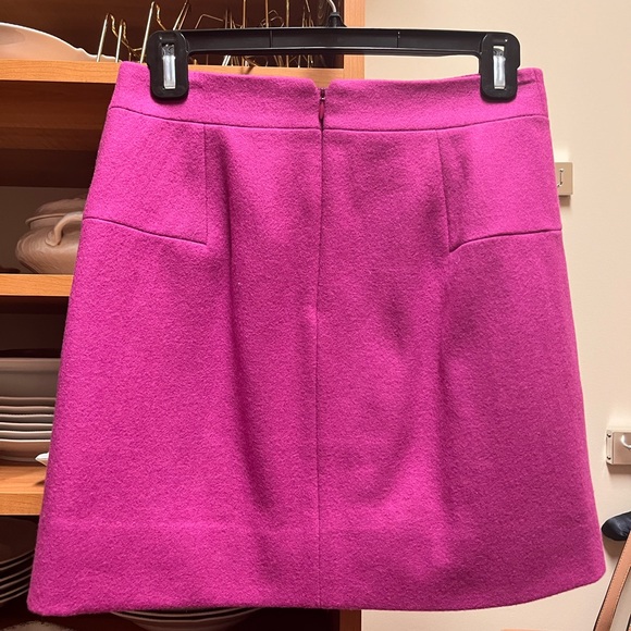 J. Crew Wool Fuchsia Mini Skirt - Picture 3 of 3